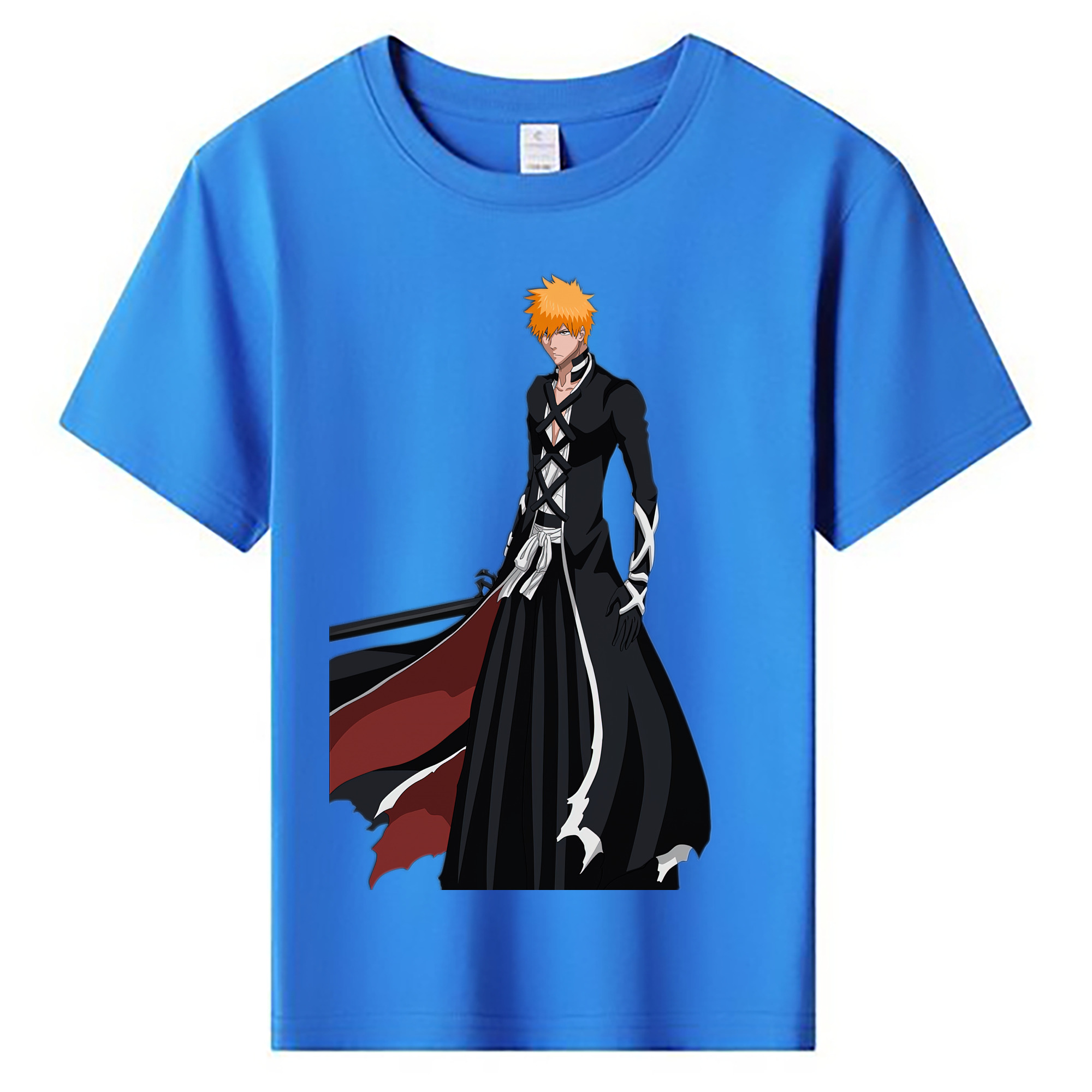 （画像用） ブリーチ 黒崎一護（くろさき いちご）BLEACH Kurosaki Ichigo 綿100％キッズTシャツ（フロントプリント）